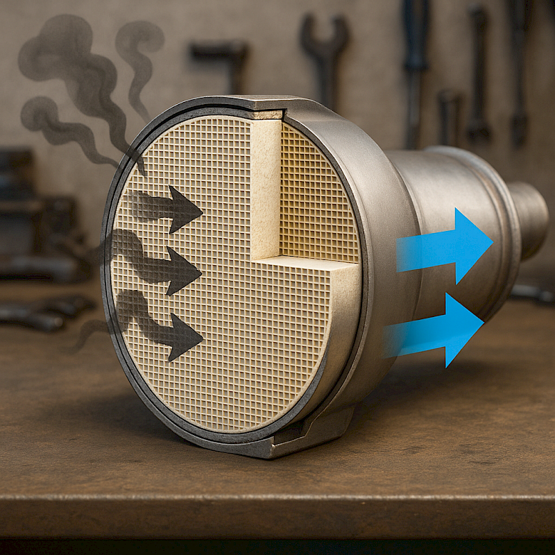 Illustration filtre à particules diesel